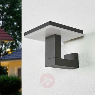 LAMPENWELT.COM Kinkiet zewnętrzny LED Olesia, kanciasty - Lampy ogrodowe - miniaturka - grafika 2