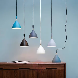 Ciemnoszara lampa wisząca Dokka, stal - Lampy sufitowe - miniaturka - grafika 3