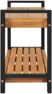 VidaXL Lumarko Ławka, 120 cm, lite drewno tekowe 325276 VidaXL - Ławki do przedpokoju - miniaturka - grafika 3