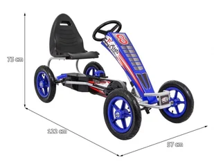 Gokart Na Pedały Full Ahead AIR Niebieski - Jeździki dla dzieci - miniaturka - grafika 3