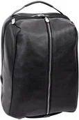 Torby na laptopy - McKlein Czarny plecak podróżny South Shore ze skóry naturalnej na laptopa 17" - miniaturka - grafika 1