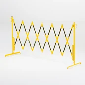 Szafy i regały magazynowe - AJ Produkty Bariera odgradzająca, składana, bez kół, 3000 mm, żółto-czarny - miniaturka - grafika 1