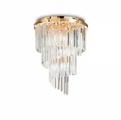 Lampy sufitowe - Ideal Lux Plafon Carlton PL12 213507 klasyczna oprawa sufitowa w kolorze złotym 213507 - miniaturka - grafika 1