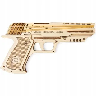 Ugearsmodels Pistolet Wolf-01 - model mechaniczny do składania - fornir - 62 elementy - Ugearsmodels 70047 UGE-19224 - Zabawki konstrukcyjne - miniaturka - grafika 5