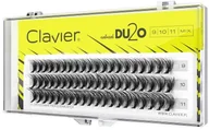 Sztuczne rzęsy i akcesoria - CLAVIER DU2O Double Volume MIX kępki rzęs 9mm-10mm-11mm 87819-uniw - miniaturka - grafika 1