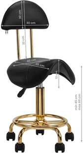 ACTIVESHOP Taboret Kosmetyczny 6001G Złoto Czarny 10003_140906 - Krzesła i taborety kosmetyczne - miniaturka - grafika 15