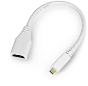 Kable - Raspberry Pi Adapter microHDMI - HDMI oryginalny do Raspberry Pi 4B - 235mm - biały RPI-16338 - miniaturka - grafika 1