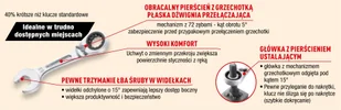 Facom zestaw 6szt. kluczy oczkowo-płaskich krótkich z grzechotką, [467BS.JP6PB] 467BS.JP6PB - Zestawy narzędziowe - miniaturka - grafika 2