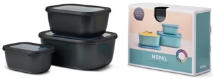 Mepal Zestaw misek głębokich prostokątnych Cirqula Mepal - nordic black 106271041100 - Zestawy naczyń dla dzieci - miniaturka - grafika 2