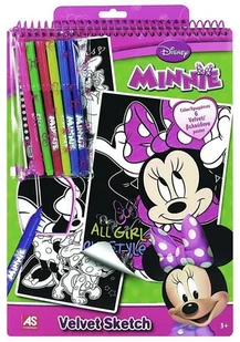 AS COMPANY Aksamitna kolorowanka z pisakami - Minnie - Zabawki kreatywne - miniaturka - grafika 2