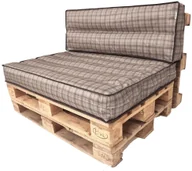 Poduszki ogrodowe - Hobbygarden Zestaw poduch Tomek - Beżowa kratka- 120x82 cm PTPKRB8 - miniaturka - grafika 1