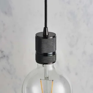 Endon Industrialna LAMPA wisząca URBAN 76586 Endon metalowa OPRAWKA na żarówkę ZWIS loftowy czarny 76586 - Lampy sufitowe - miniaturka - grafika 4
