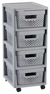 Curver REGAŁ SZAFKA INFINITY 4x11L AŻUROWY 3253924356006 - Szafki łazienkowe - miniaturka - grafika 6