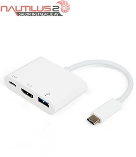 Vivanco Adapter USB-C USB-C/USB3.1/HDMI 34293 - Złącza, przejściówki, adaptery - miniaturka - grafika 5
