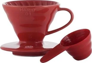 Hario ceramiczny Drip V60-01 Czerwony VDC-01R - Akcesoria i części AGD - miniaturka - grafika 3