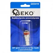 Akcesoria pneumatyczne - GEKO Szybkozłączka pneumatyczna typ męski GZ 3/8" z uszczelnieniem 3310 G03419 - miniaturka - grafika 1