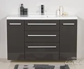 Szafki łazienkowe - Szafka wisząca z umywalką 120/39/C3 seria Fokus Sz FKS-S-U120/39/C3 + 1200C - miniaturka - grafika 1