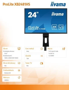 IIYAMA ProLitexB2481HS-B1 24" czarny - Monitory - miniaturka - grafika 9