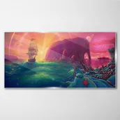 Obrazy i zdjęcia - PL Coloray Obraz na Szkle abstrakcja ocean statek 120x60cm - miniaturka - grafika 1