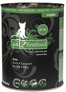 Catz Finefood Purrrr N.115 Kaczka puszka 400g - Mokra karma dla kotów Catz Finefood Purrrr N.115 Kaczka puszka 400g - Mokra karma dla kotów - miniaturka - grafika 1