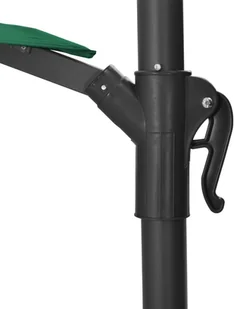 vidaXL Parasol ścienny z LED, na metalowym słupku, 300 cm, zielony 312523 - Parasole ogrodowe - miniaturka - grafika 8