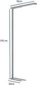 Lampy stojące - MAUL Lampa stojąca biurowa LED MAULjet, srebrna - miniaturka - grafika 1