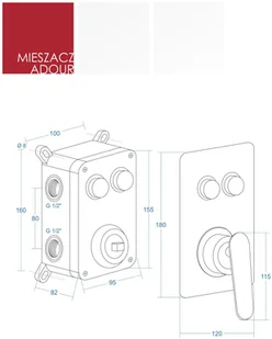 CORSAN Prysznicowa bateria podtynkowa Box Bezier chromowana BM02CH - Baterie podtynkowe - miniaturka - grafika 6