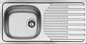 Zlewozmywaki - Pyramis et33 fork zlew do zabudowy ze stali nierdzewnej, struktura płótna, 100145402 - miniaturka - grafika 1