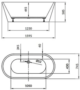 Cersanit Crea 160x75 biała S301-300 - Wanny - miniaturka - grafika 8