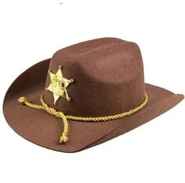 Boland Kapelusz, Szeryf, brązowy, 17 cm - Dodatki do strojów karnawałowych - miniaturka - grafika 2