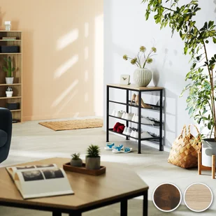 tectake Regał na buty Wolverhampton - industrialny jasny 404284 - Szafki na buty - miniaturka - grafika 2