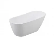 Wanny - Besco Wanna Wolnostojąca Melody 150 w zestawie maskownica syfonu z przelewem biała - miniaturka - grafika 1