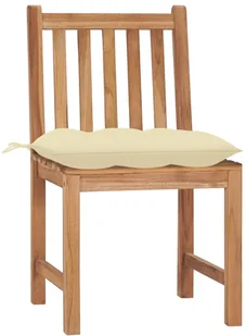 vidaXL Krzesła ogrodowe 6 szt., z poduszkami, lite drewno tekowe! 3073132 - Fotele i krzesła ogrodowe - miniaturka - grafika 3