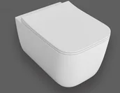 Miski WC - Lavita SHAK Miska wisząca WC bezrantowa z deską wolnoopadającą Białą + Orygialny środek do pielęgnacji ceramiki - miniaturka - grafika 1