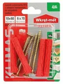 Kołki - WKRĘT-MET Kołek uniwersalny SFX do wszystkich podłoży 10x60 z wkrętem hartowany - miniaturka - grafika 1