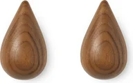 Wyposażenie pokoiku dziecięcego - Normann Copenhagen Wieszaki Dropit Walnut małe 2 szt. 331560 - miniaturka - grafika 1
