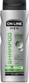 Szampony dla mężczyzn - ON LINE On Line Men Szampon do włosów Balance z czarną rzepą - włosy przetłuszczające się 400ml - miniaturka - grafika 1