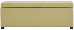 vidaXL Ławka ze schowkiem, 116 cm, zielona, poliester vidaXL - Ławki do przedpokoju - miniaturka - grafika 3