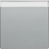 Wyłączniki światła i elektryczne - Hager sp. z o.o. Q.1/Q.3 Klawisz z polem opisowym do łącznika 1-klawiszowego alu aksamit lakierowany 16266084 - miniaturka - grafika 1