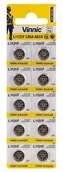 Ładowarki i akumulatory - Vinnic bateria alkaliczna mini G10 AG10 189 LR1130 LR54 vinnic 10szt BMVI361 - miniaturka - grafika 1
