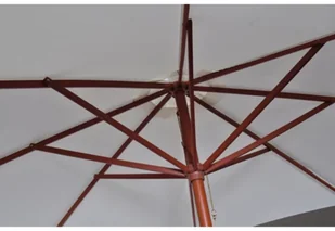 vidaXL vidaXL Parasol przeciwsłoneczny w kolorze białym o wysokości 258 cm. - Parasole ogrodowe - miniaturka - grafika 4