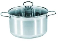 Garnki - Krüger Karl  garnek do smażenia Manhattan, duszonych garnków, z pokrywką szklaną, wykonana ze stali nierdzewnej, do wyboru różne rozmiary, srebro, 20 cm 100020 MA - miniaturka - grafika 1