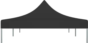 vidaXL Dach do namiotu imprezowego, 6 x 3 m, czarny, 270 g/m - Pawilony ogrodowe - miniaturka - grafika 5
