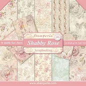 Pozostałe akcesoria dla plastyków - Stamperia Double-Sided Paper Pad 12"x12" 10/PKG-Shabby Rose, 10 wzorów/1 Each SBBL12 - miniaturka - grafika 1