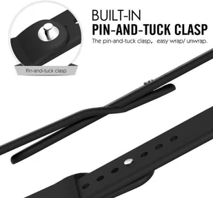 Tech-Protect Pasek Smoothbanb do Watch 1/2/3/4 42/44mm) Czarny - Akcesoria do smartwatchy - miniaturka - grafika 3