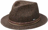 Czapki damskie - Kapelusz Słomkowy Janston Twotone by Lipodo, brązowo-czarny, S (54-55 cm) - miniaturka - grafika 1