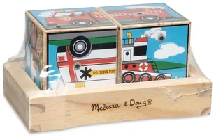 Melissa&Doug Klocki sześcienne dźwiękowe pojazdy 11272 702950 - Klocki - miniaturka - grafika 2