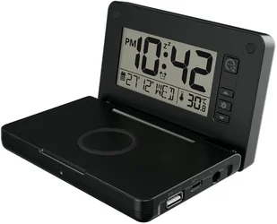 SILVERCREST SILVERCREST Budzik cyfrowy ze stacją ładowania Qi 10 W (Czarny) 4055334256131 - Pozostałe akcesoria kuchenne - miniaturka - grafika 2