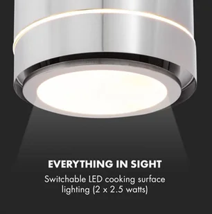 Klarstein Tron Ambience 38 Inox (CGCH2-TronAm-SS) - Okapy kuchenne - miniaturka - grafika 8