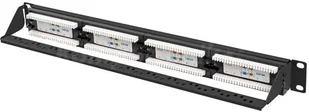 Lanberg Patch panel 24 port 1U kat.6A czarny PPUA-1024-B - Szafy rack - miniaturka - grafika 2